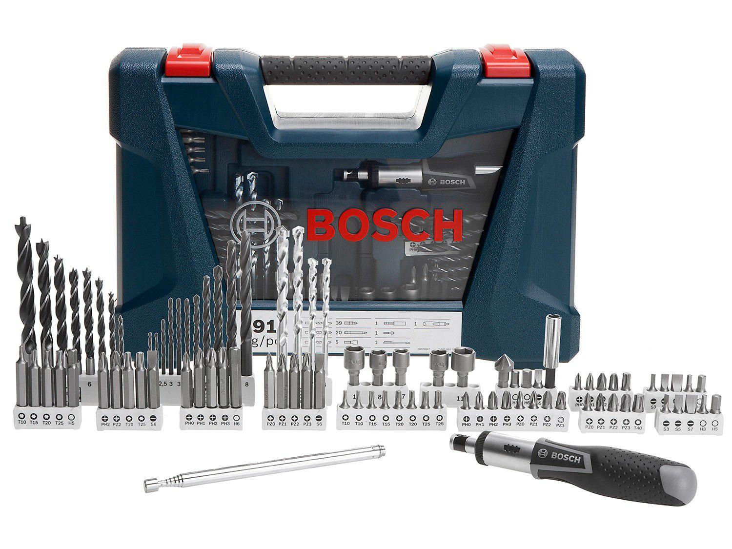 Kit Ferramentas Bosch 91 Peças V-Line - com Maleta