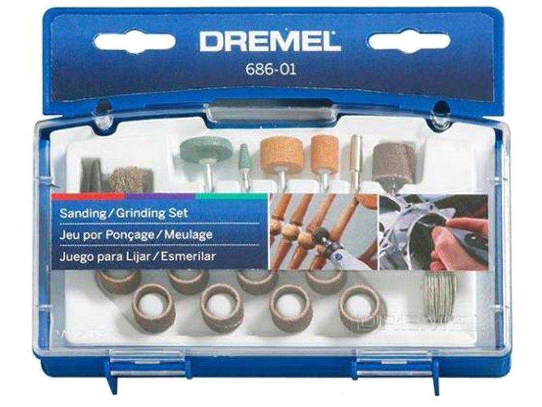 Jogo para Micro Retífica Dremel EZ-686 - 18 Peças