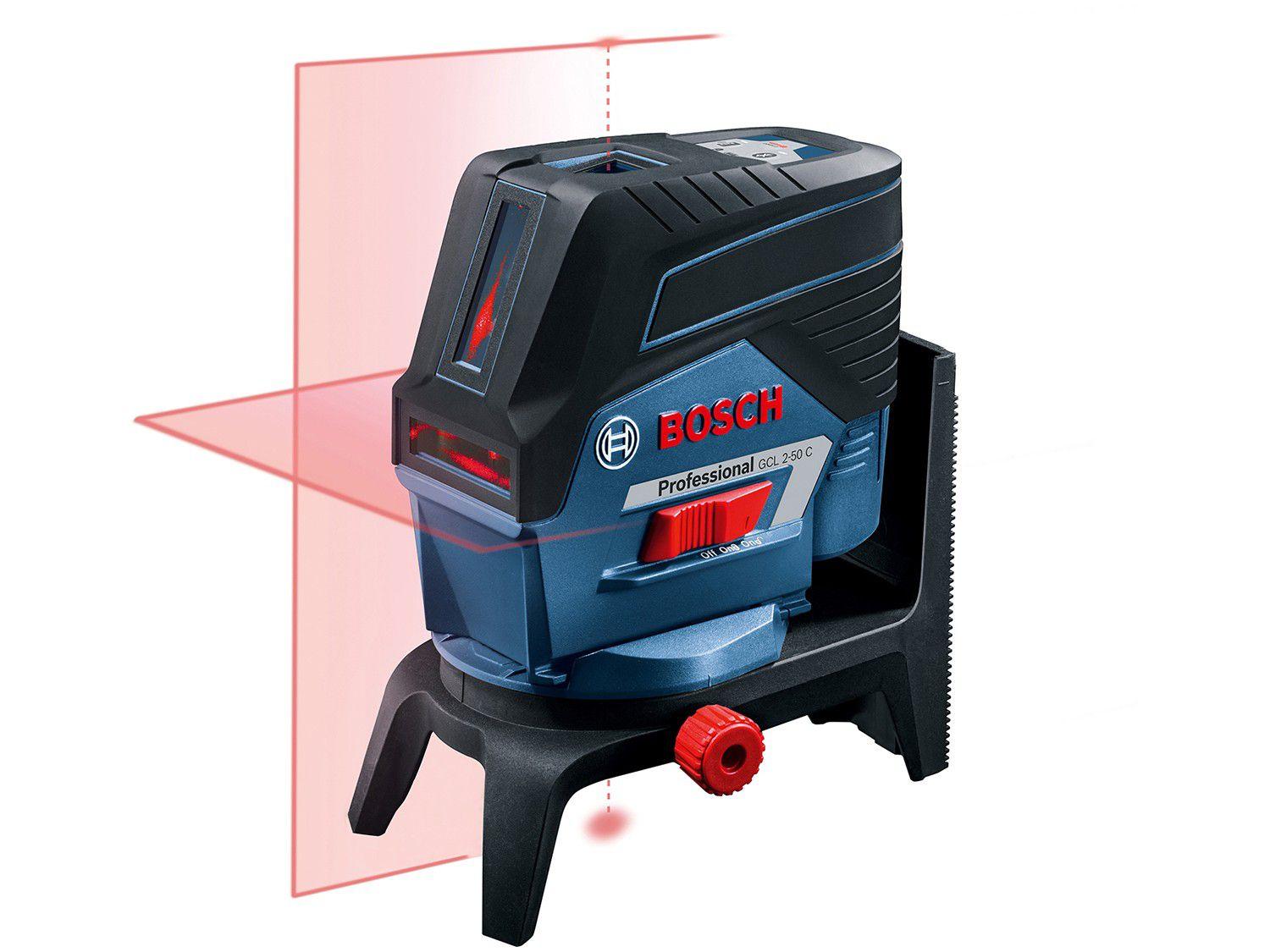 Nível a Laser Automático Bosch GCL 2-50 C - com Base Magnética Alcance 50m com Tripé