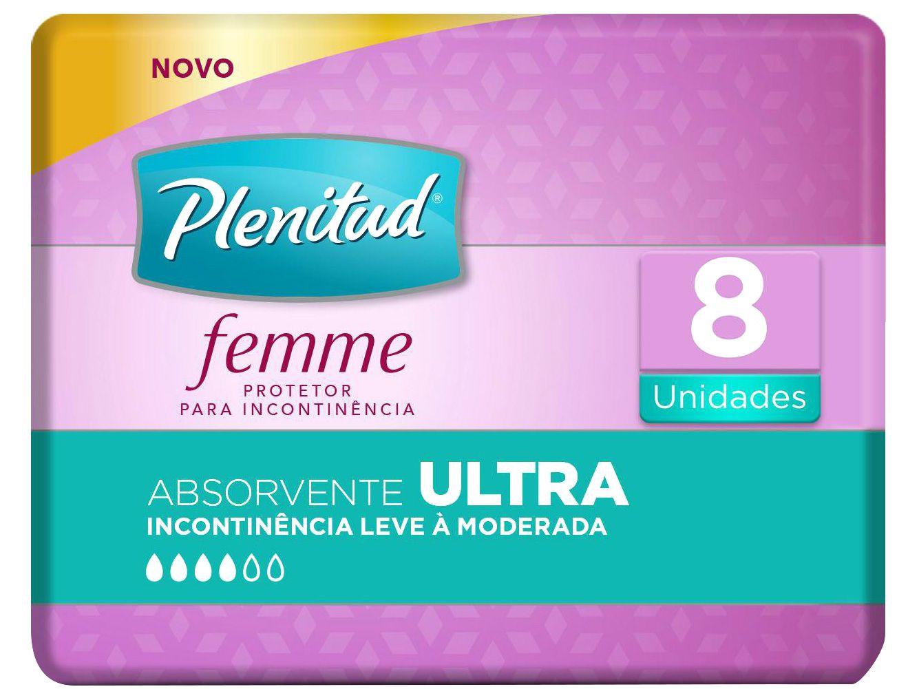 Absorvente Plenitud Femme Ultra sem Abas - 8 Unidades