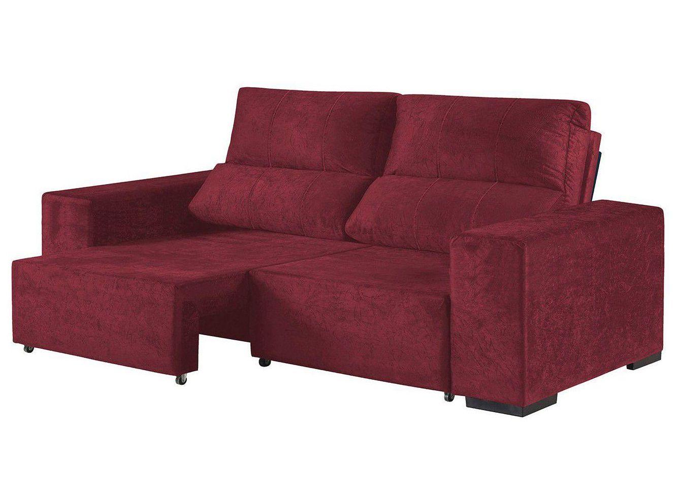 Sofá Retrátil Reclinável 3 Lugares Suede - Viarte Lorenzo Viero Móveis
