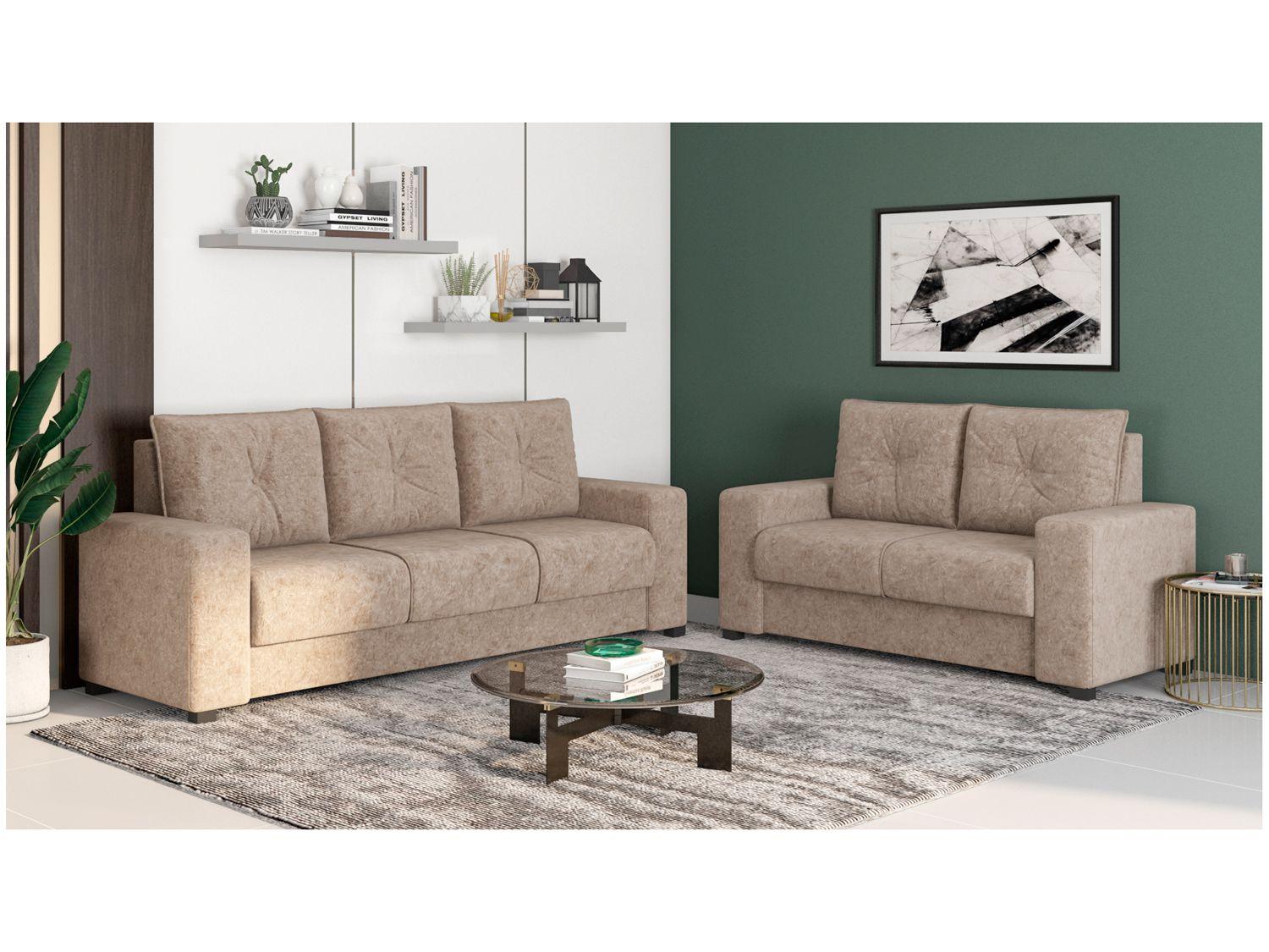Conjunto de Sofás 2 e 3 Lugares Cindy - Viero Móveis