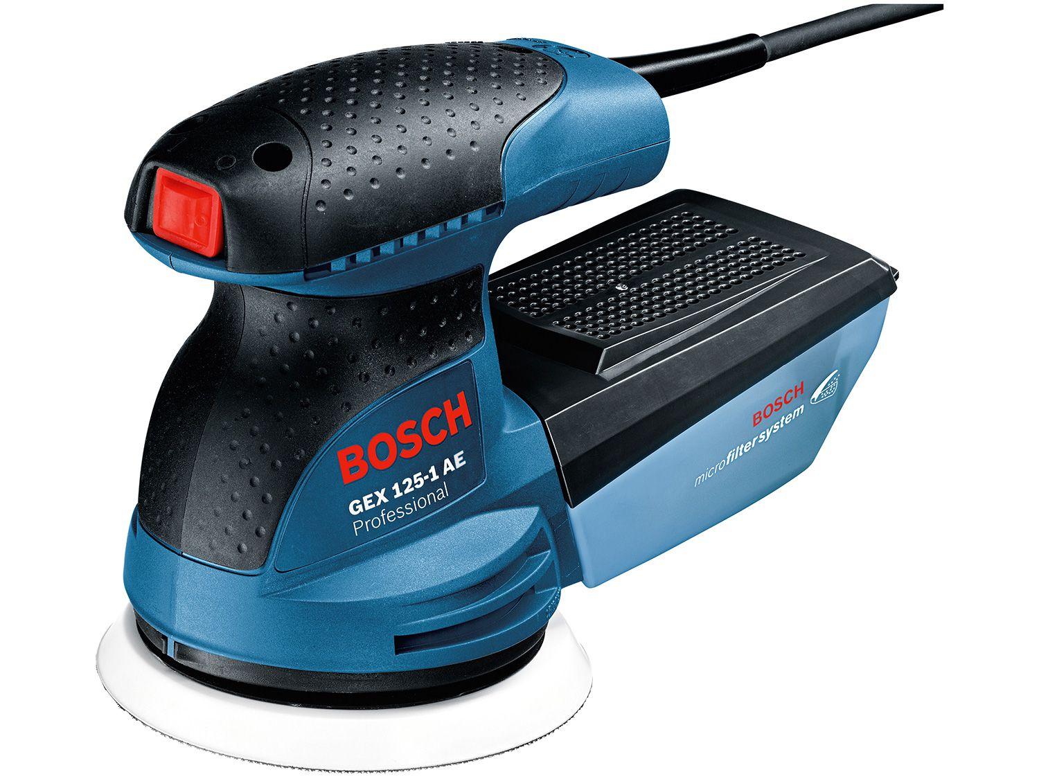 Lixadeira Excêntrica de Cinta Elétrica Bosch - 250W GEX 125-1 AE