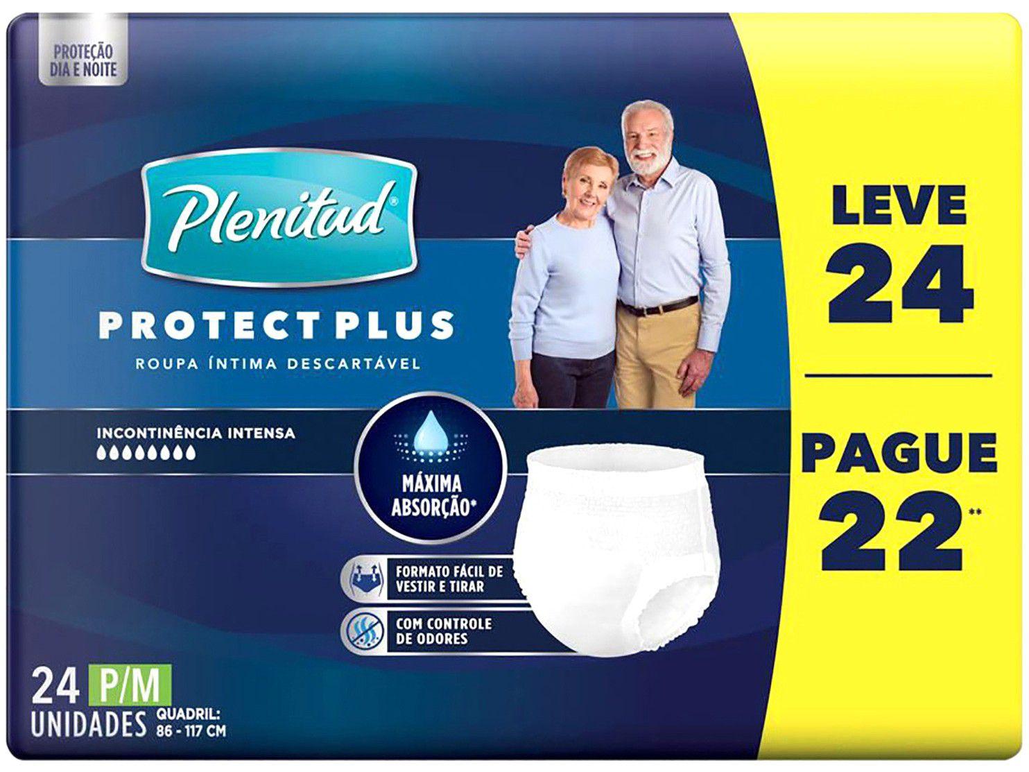 Roupa Íntima Descartável Plenitud P/M Protect Plus - 24 Unidades