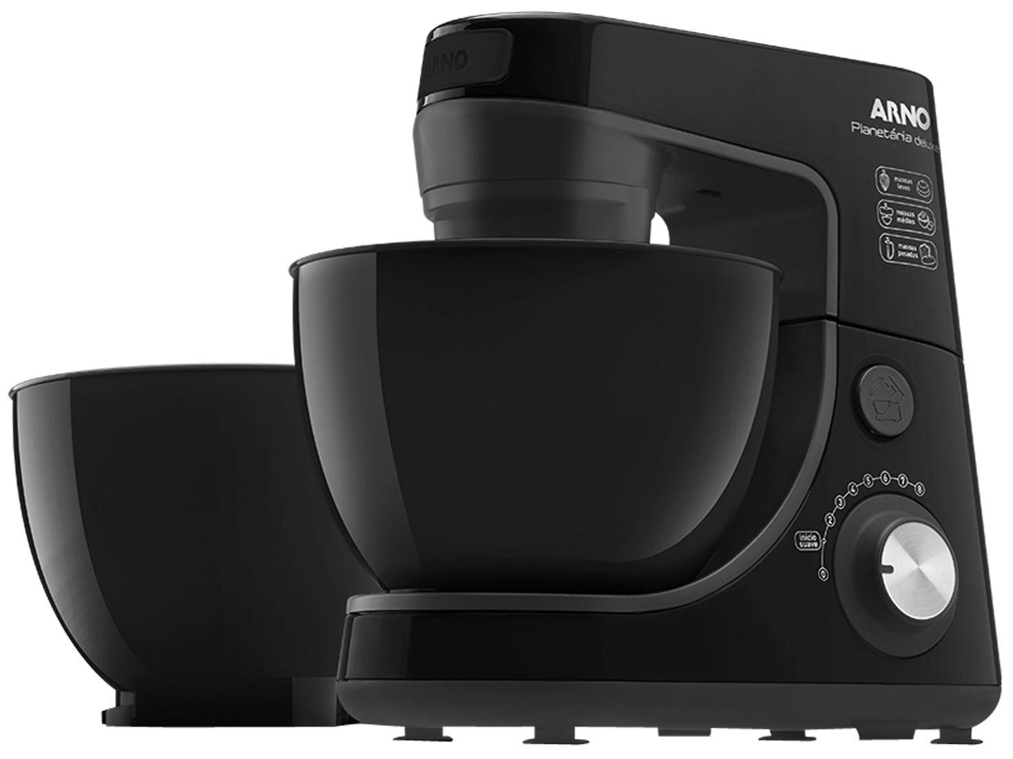 Batedeira Planetária Arno Preta SX90 500W - 8 Velocidades