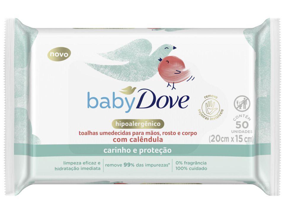Lenços Umedecidos Baby Dove Hidratação Sensível - 50 Unidades