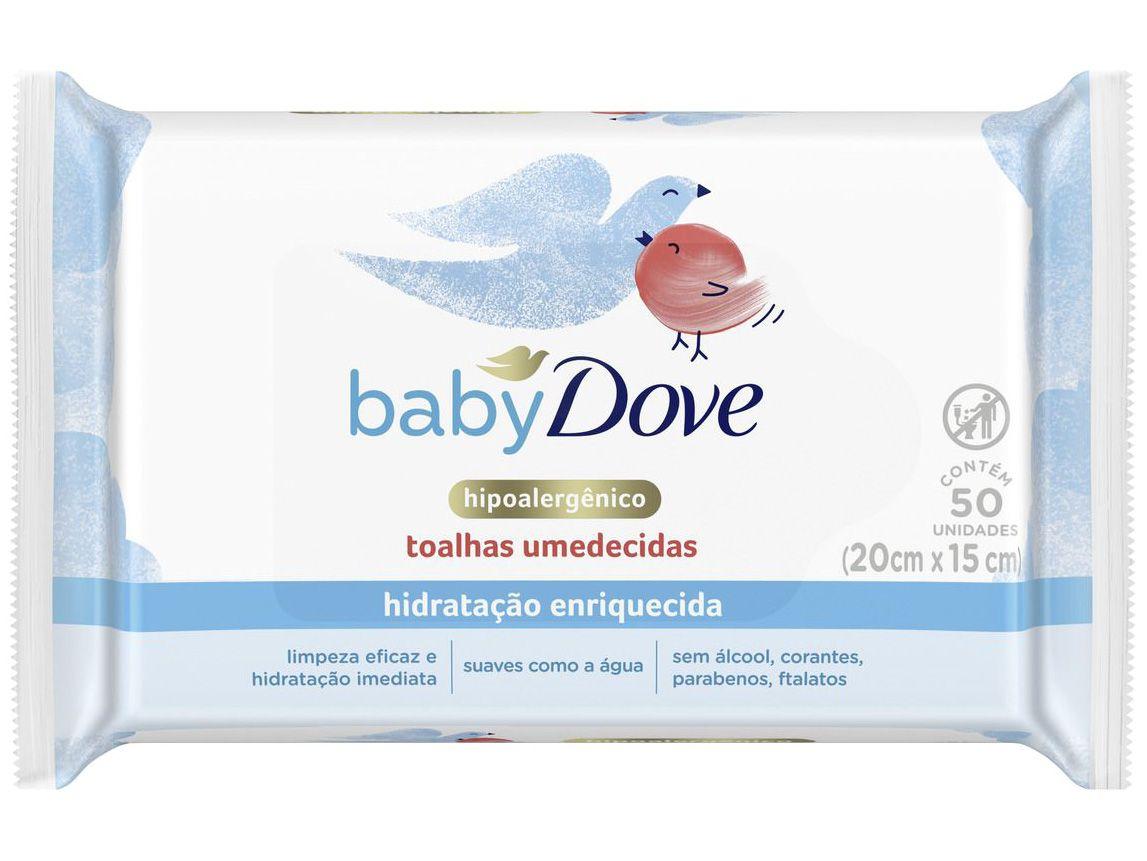 Lenços Umedecidos Baby Dove Hidratação Enriquecida - 50 Unidades