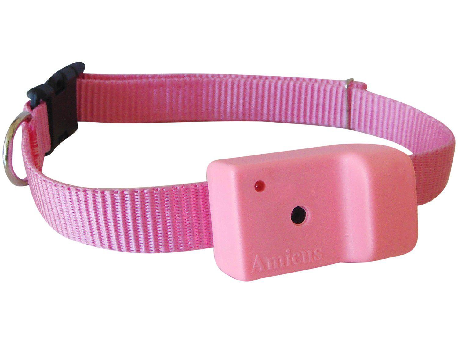 Coleira para Cachorro Anti Latido Sonora - Amicus Smart 2 Plus Rosa