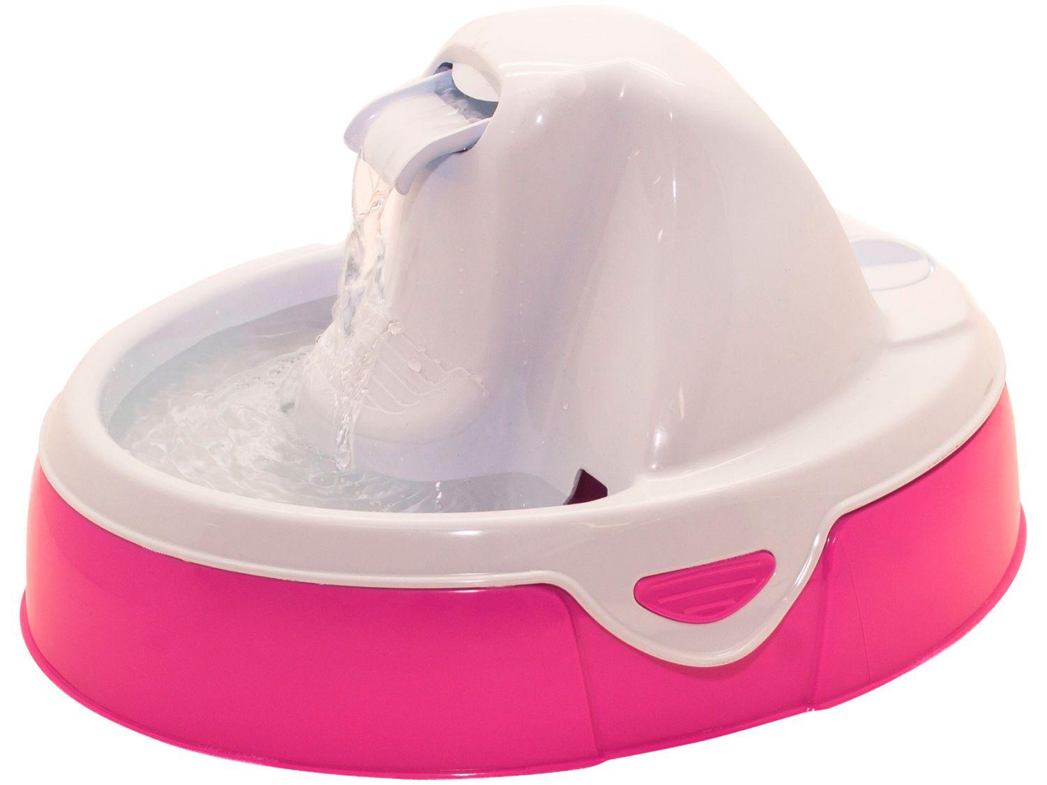 Fonte Bebedouro Eletrônico Para Cachorro e Gato - Programável Amicus Aqua Flow Rosa e Branco