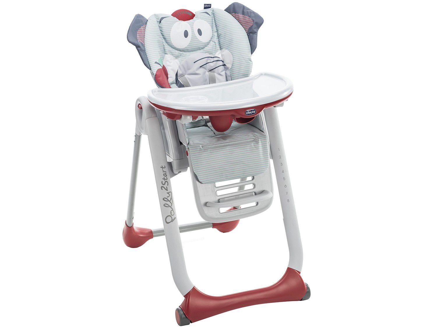 Cadeira de Alimentação Portátil Chicco - Polly 2 Start Baby Elephant 8 Posições de Altura