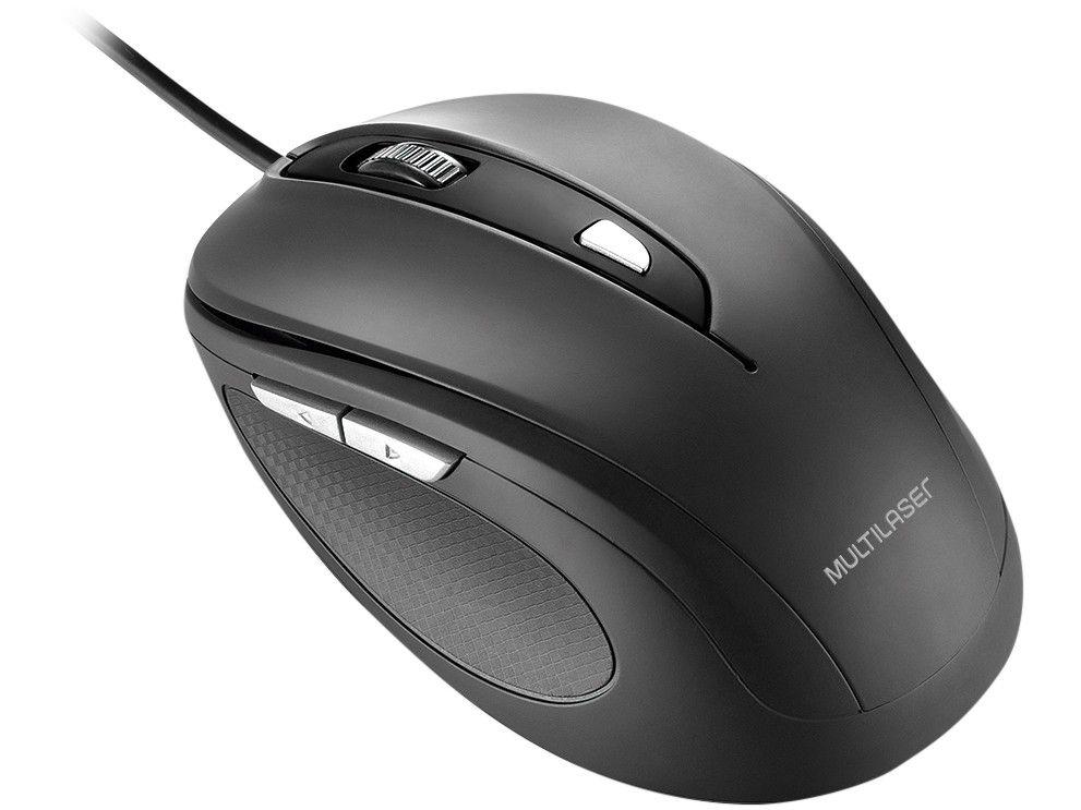 Mouse Sensor Óptico 1600dpi Multilaser - Comfort MO241