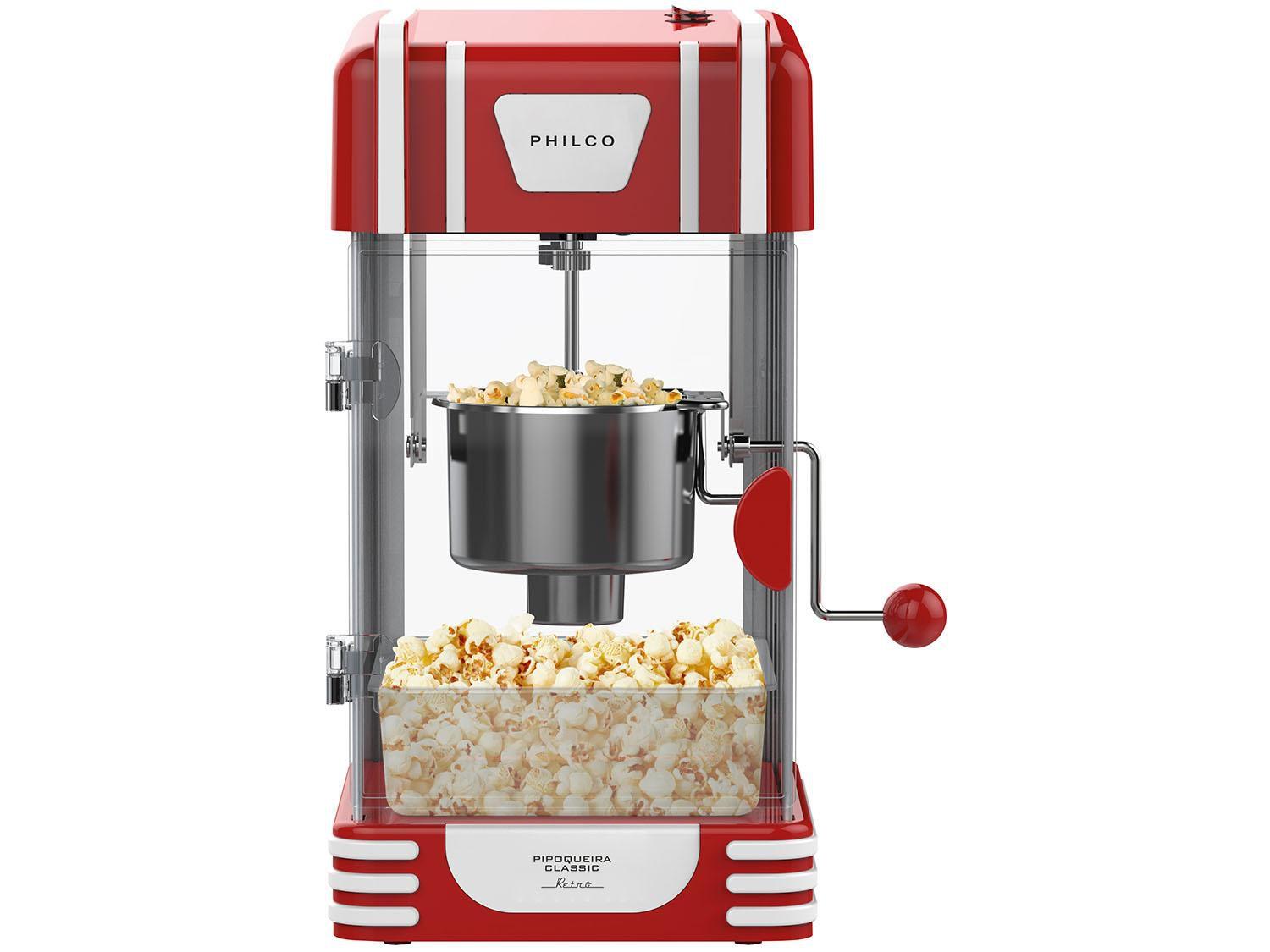 Pipoqueira Elétrica Philco Retrô Classic - 80g de Pipoca Vermelha