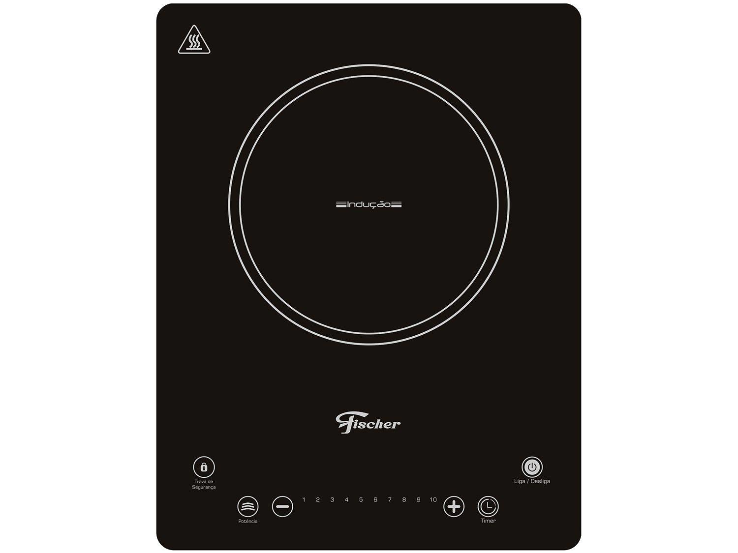 Cooktop 1 Boca Fischer Indução Preto - Vitrocerâmico 26884-59096