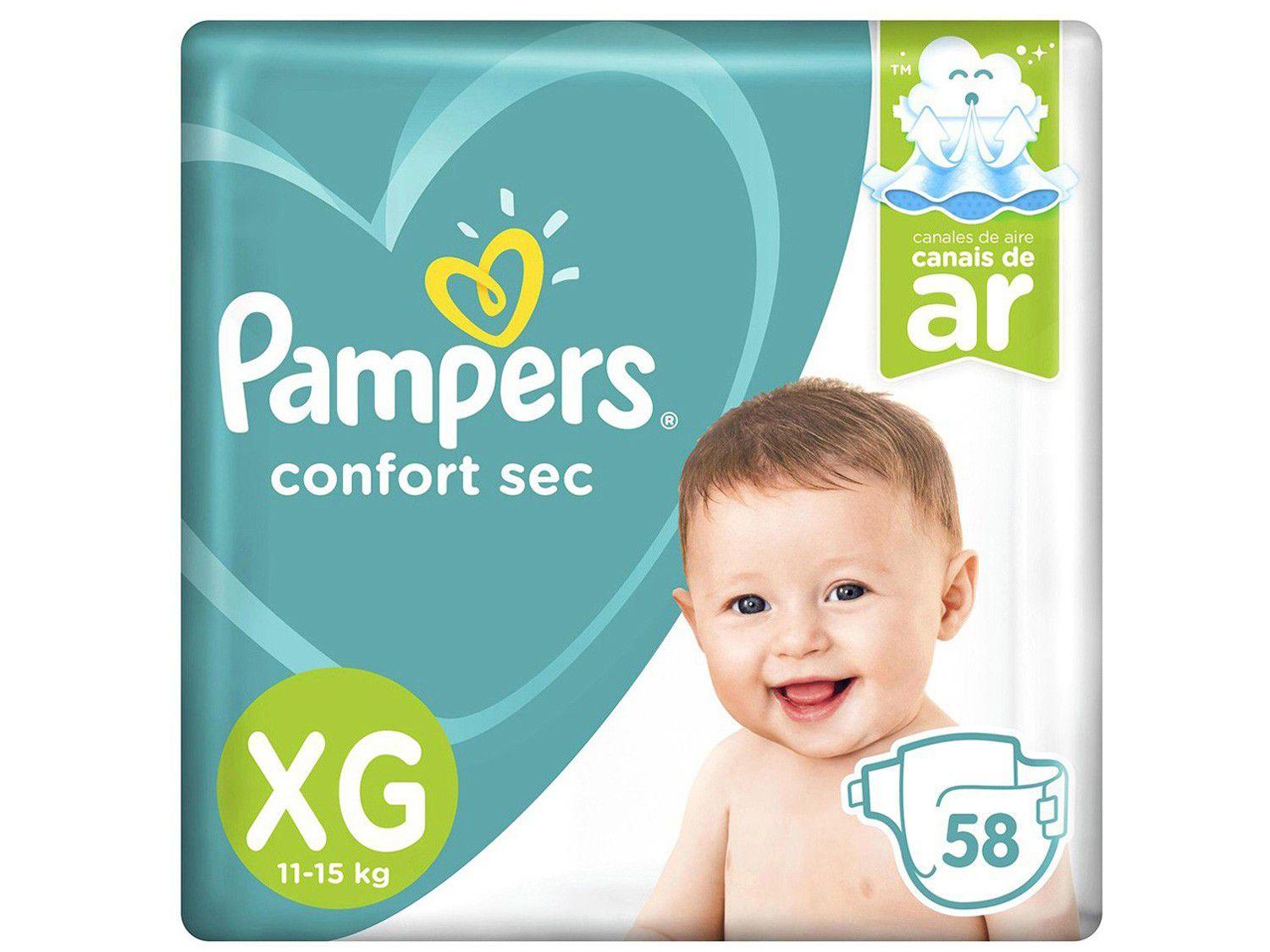 Fralda Pampers Confort Sec Tam. XG - 11 a 15kg 58 Unidades