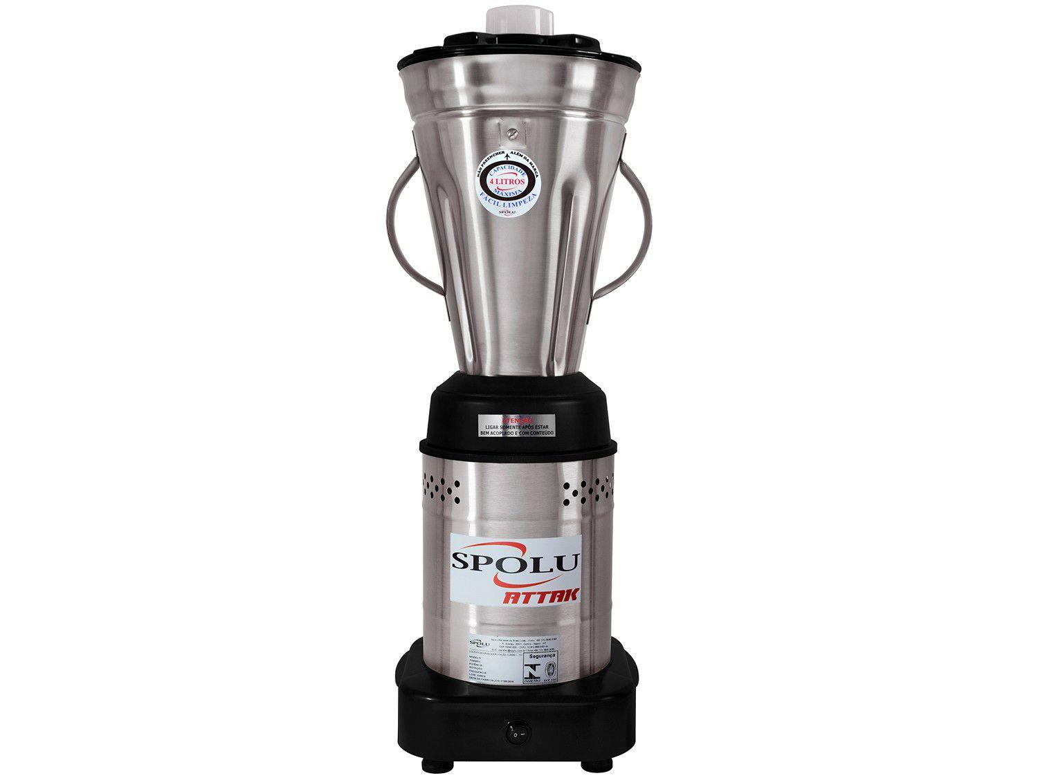 Liquidificador Industrial 4 Litros Spolu Attak - Baixa Rotação 700W