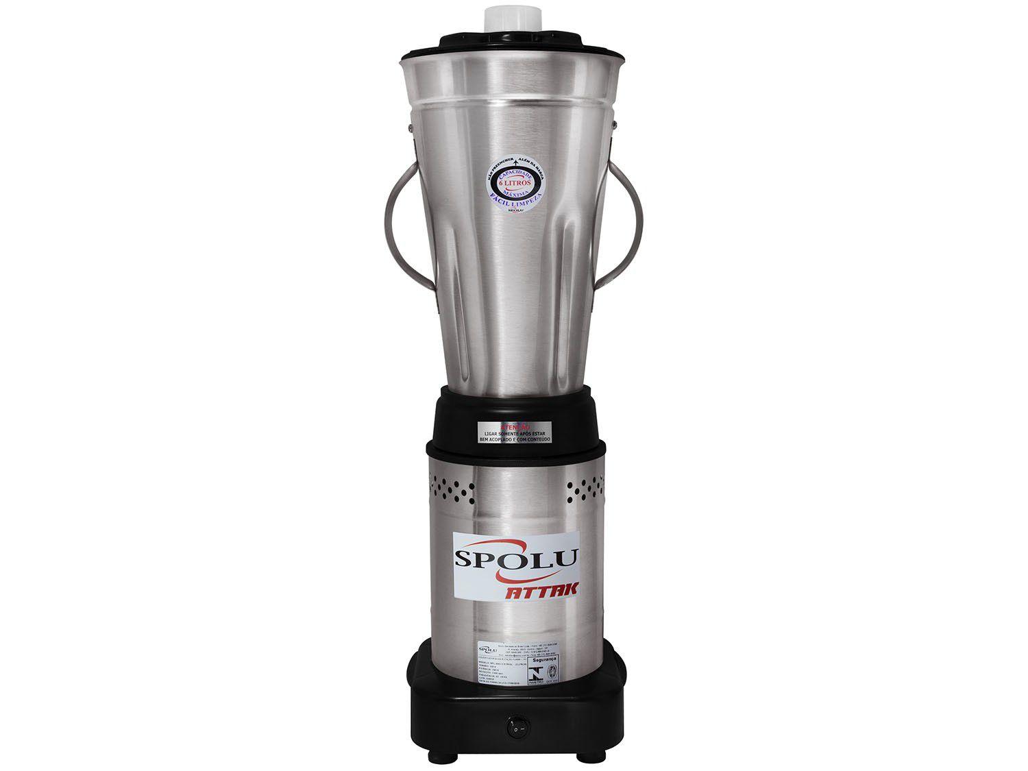 Liquidificador Industrial 6 Litros Spolu Attak - Baixa Rotação 700W