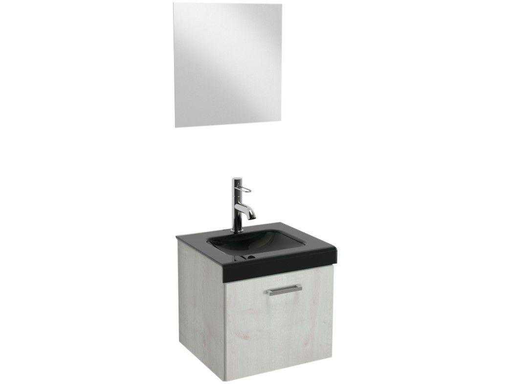 Gabinete para Banheiro de Vidro com Espelho - 1 Porta VB Cristais VB5039A