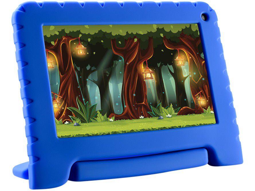 Tablet Infantil Multilaser Kid Pad Go com Capa - 16GB 7" Wi-Fi Android 8.1 Quad Core Câm. 1.3MP