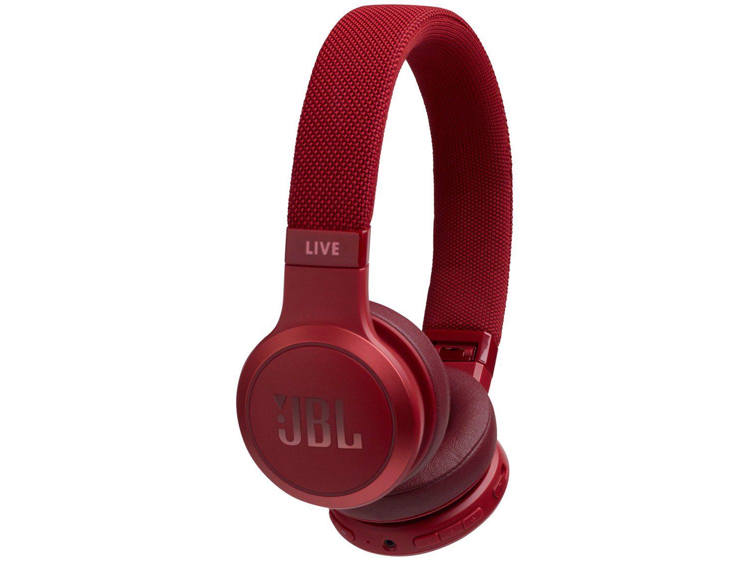 Headphone Bluetooth JBL Live 400BT com Microfone - Vermelho