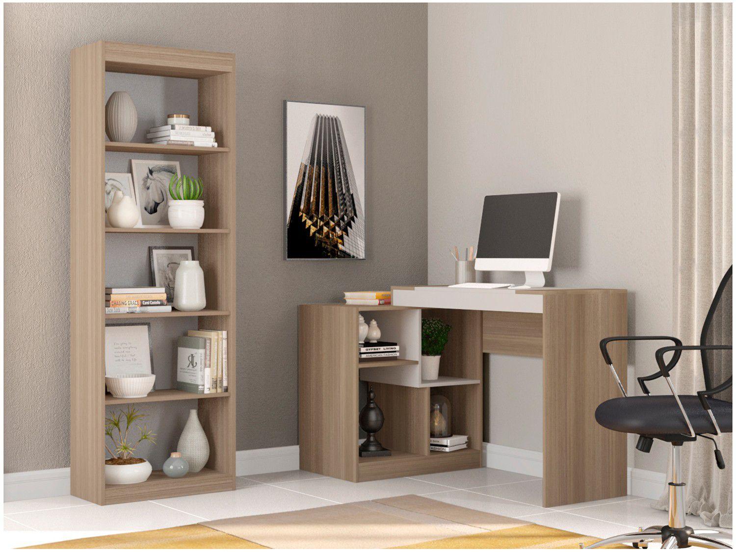 Conjunto Escritório Hecol Móveis Home Office - HO-2963 2 Peças