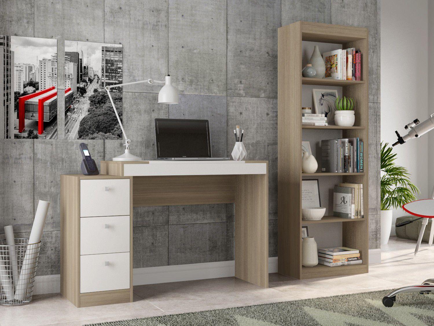 Conjunto Escritório Hecol Móveis - Home Office HO-2955 2 Peças