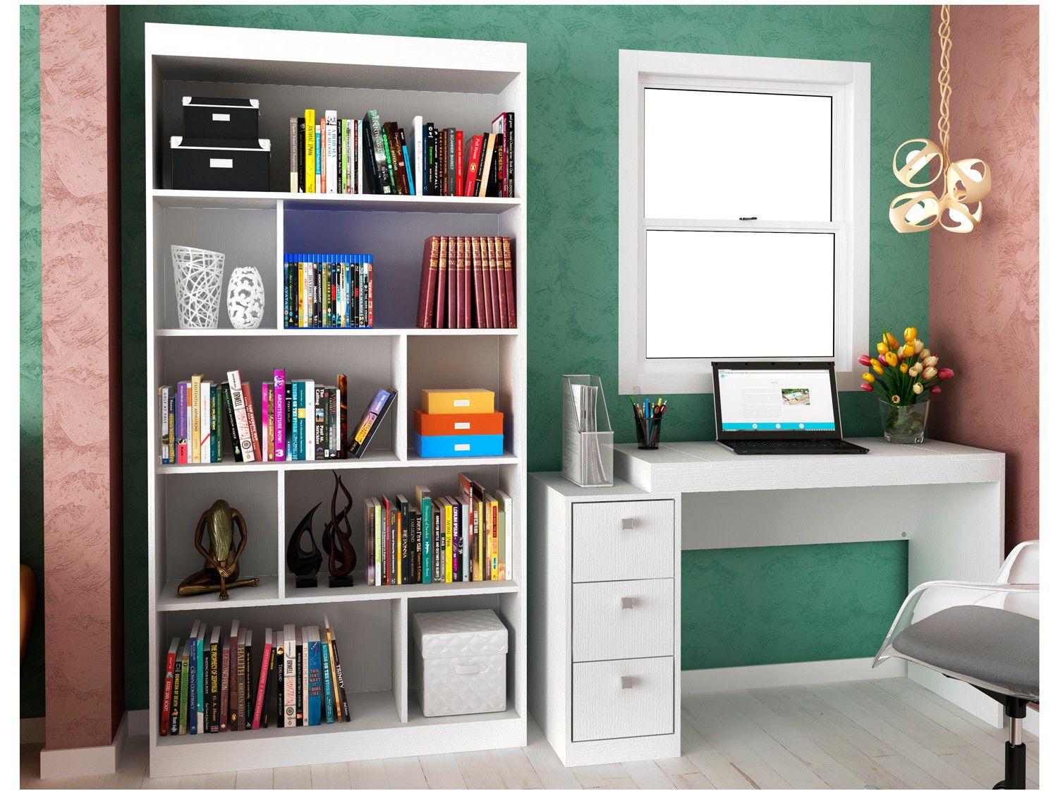 Conjunto Escritório Hecol Móveis - Home Office HO-2957 2 Peças