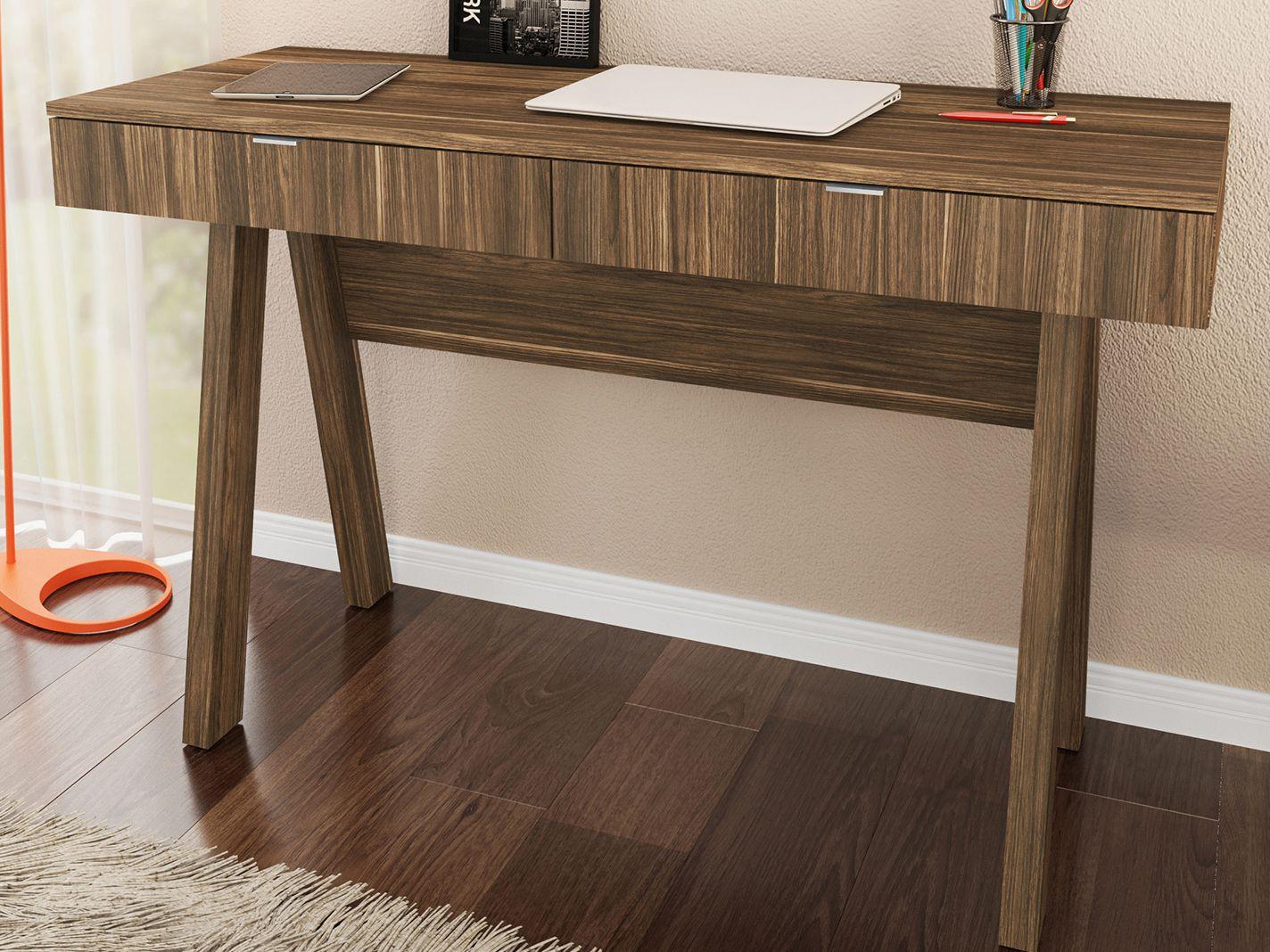 Mesa de Apoio para Escritório 2 Gavetas - Tecno Mobili ME4128