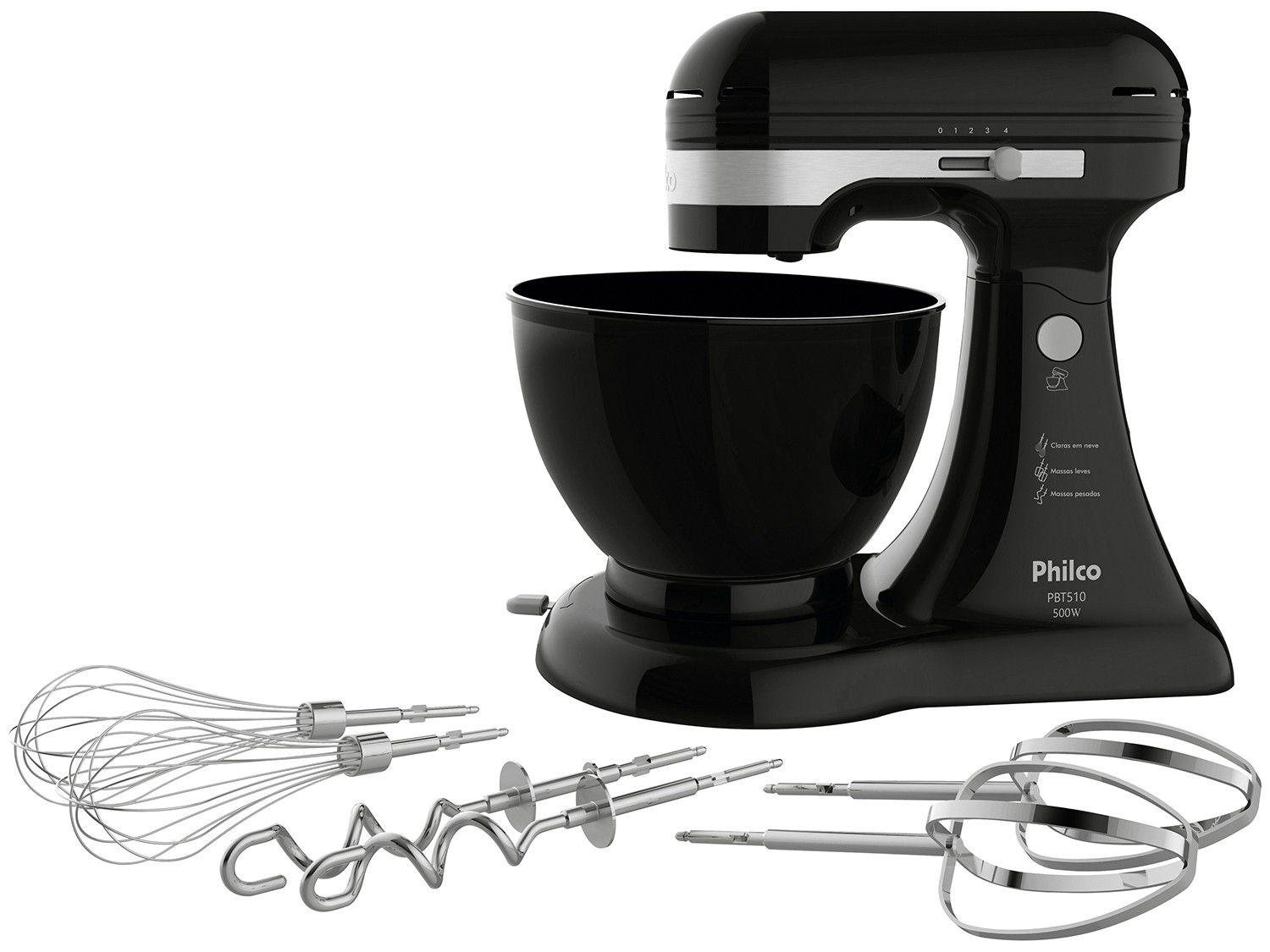 Batedeira Portátil Preta 500W PBT510P - 4 Velocidades
