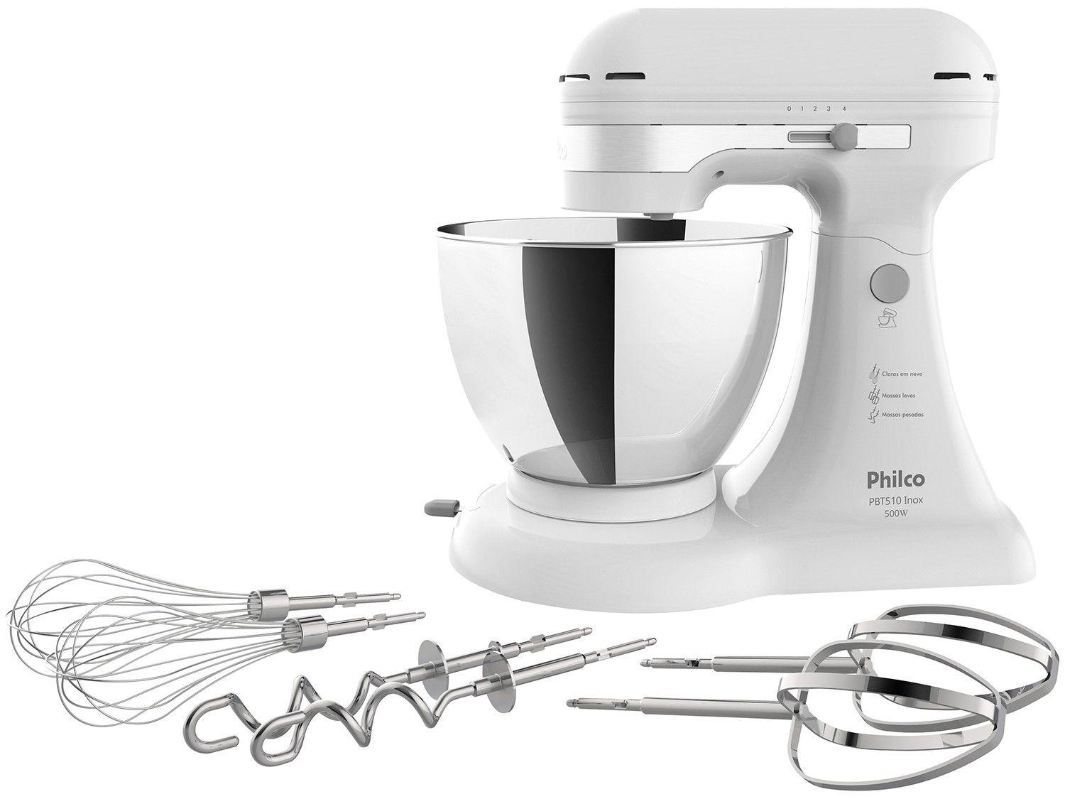 Batedeira Philco Branca 500W PBT510B - 4 Velocidades