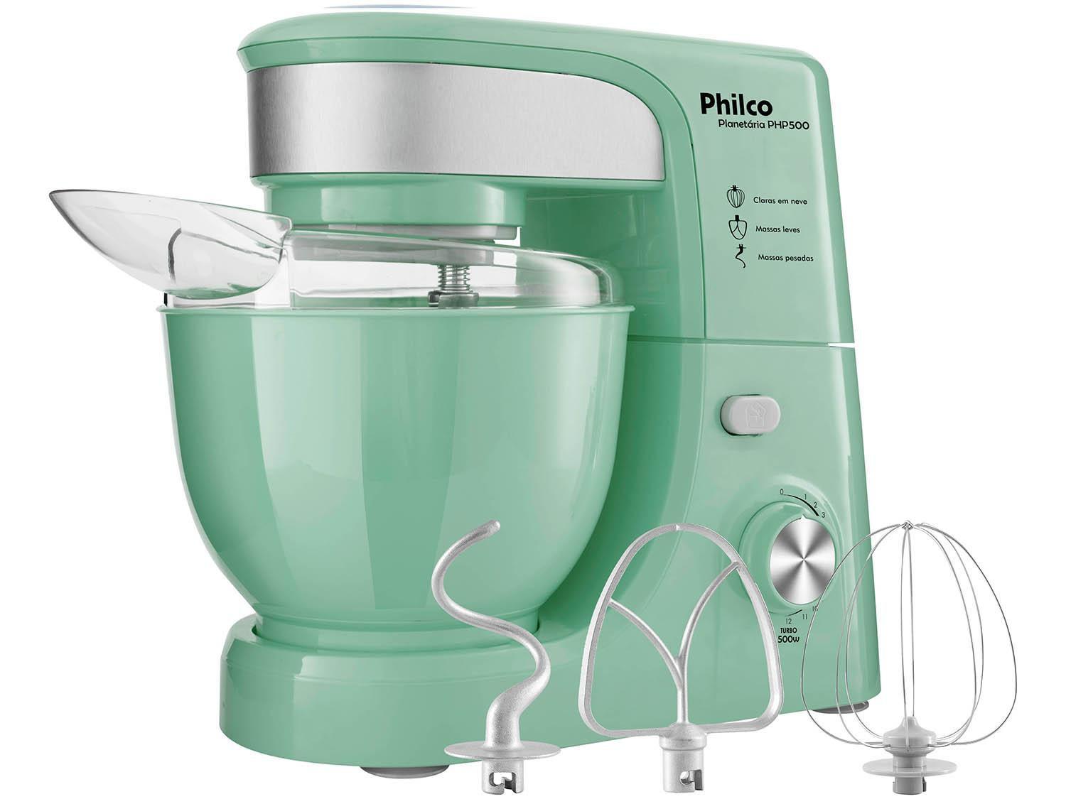 Batedeira Planetária Philco Verde 500W - Creative Colors PHP500 Turbo 11 Velocidades