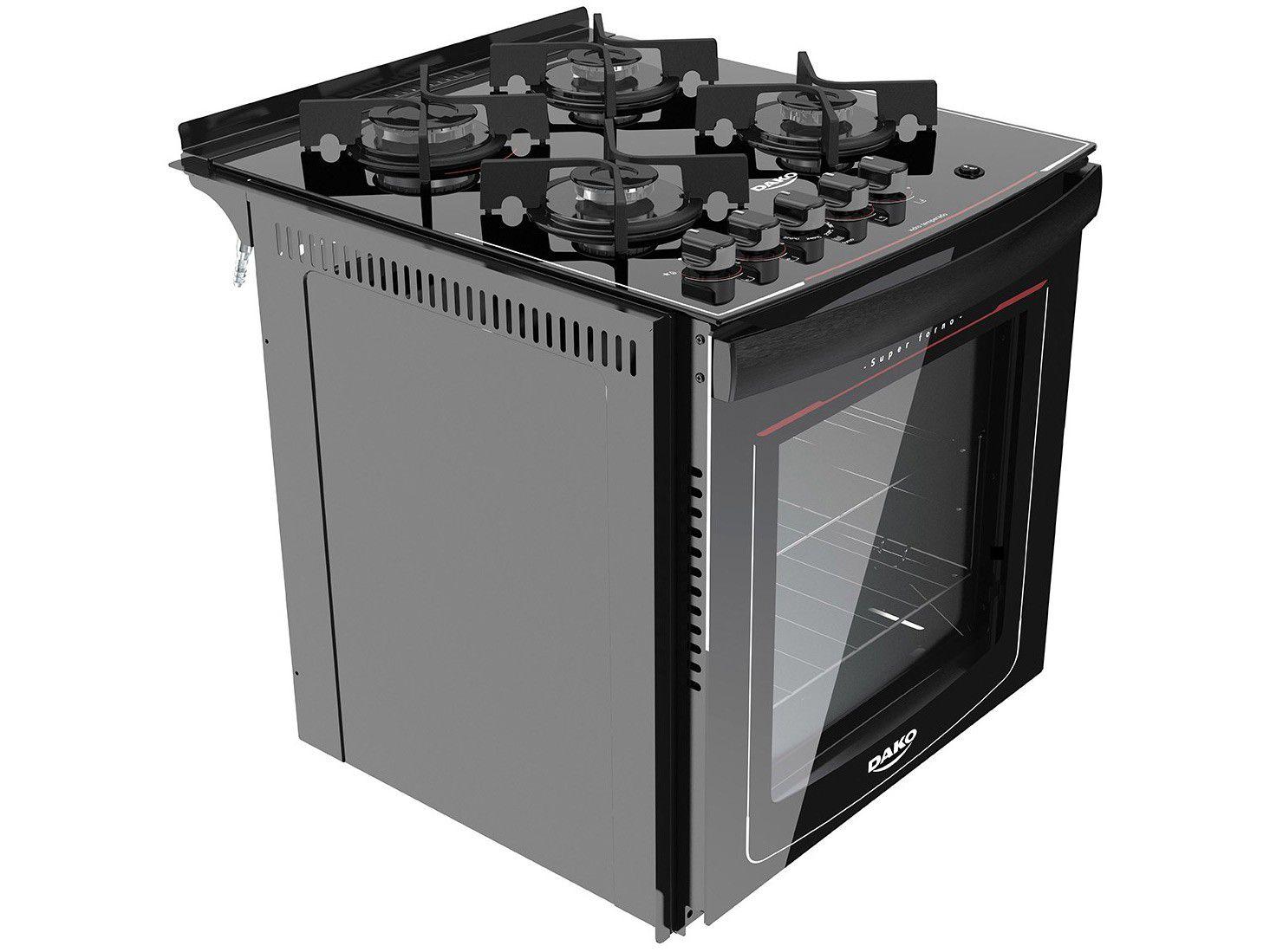 Fogão 4 Bocas de Embutir Dako Preto Acendimento Automático Glass DE4VUPPF0 Fogão Magazine Fogão 4 Bocas de Embutir Dako Preto Acendimento Automático Glass DE4VUPPF0 Fogão Magazine