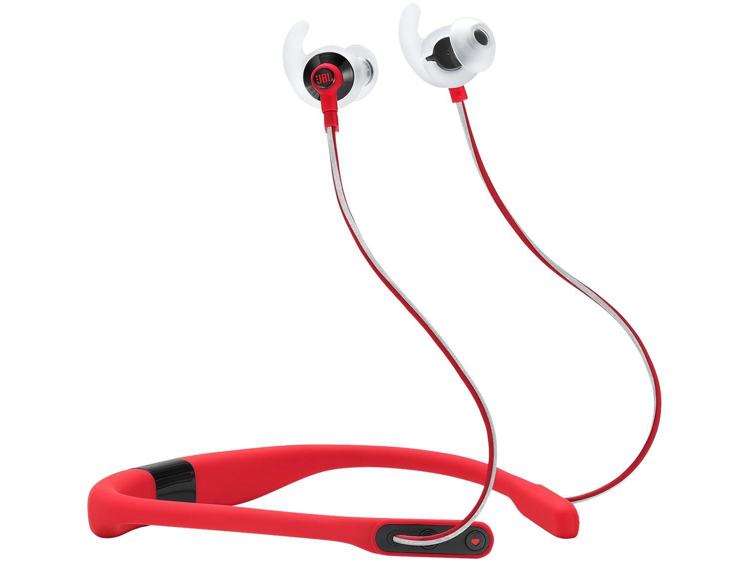 Fone de Ouvido Bluetooth JBL Intra-auricular - com Microfone Esportivo Vermelho Sport Reflect Fit