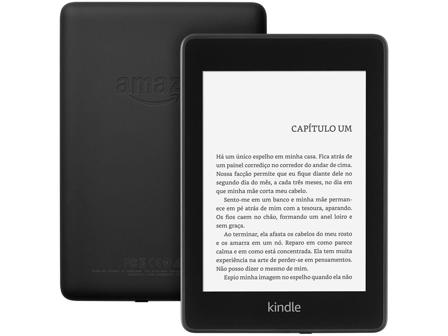 Novo Kindle Paperwhite Amazon à Prova de Água - Tela 6" 8GB Wi-Luz Embutida Preto