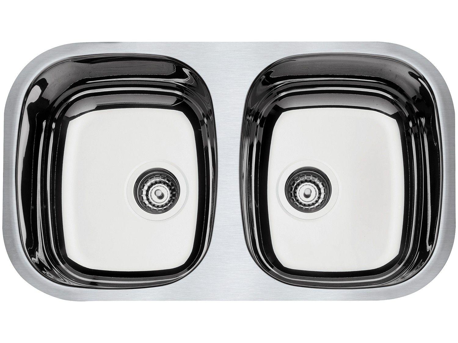 Cuba Dupla de Embutir para Cozinha Tramontina - Inox Retangular 76,8x44,6cm Prime Isis