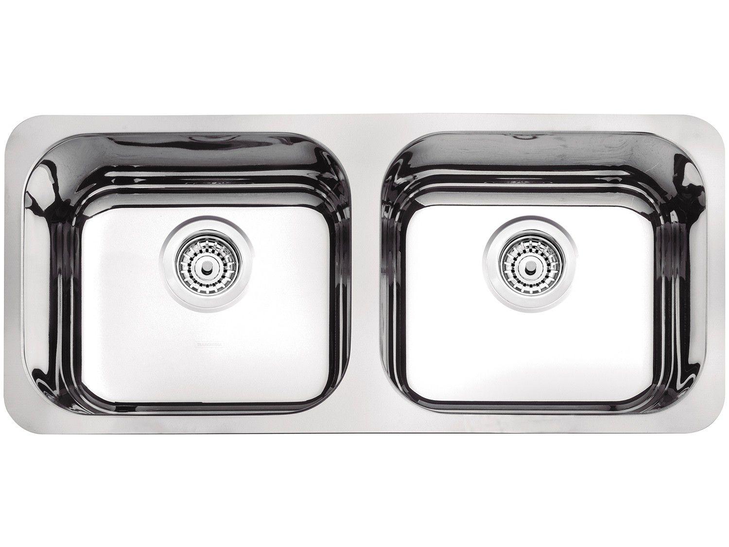 Cuba Dupla para Cozinha Tramontina Inox - Retangular 89x39cm Prime Isis