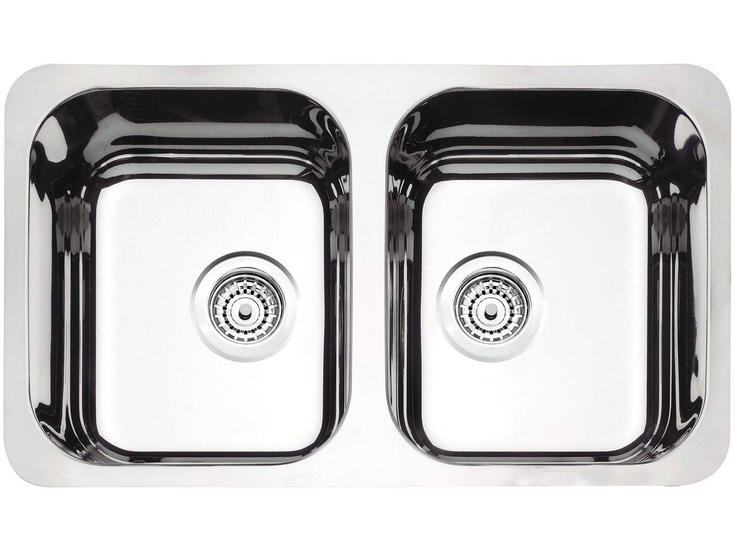 Cuba Dupla de Embutir para Cozinha Tramontina - Inox Retangular 77,5x45cm Prime Isis Plus