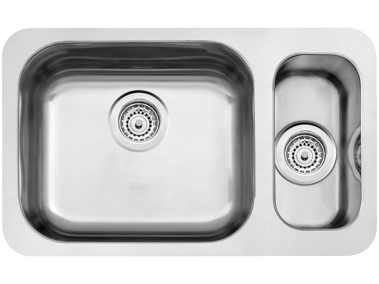 Cuba Simples e Auxiliar de Embutir para Cozinha - Tramontina Inox Retangular 64x39cm Prime Isis Plus