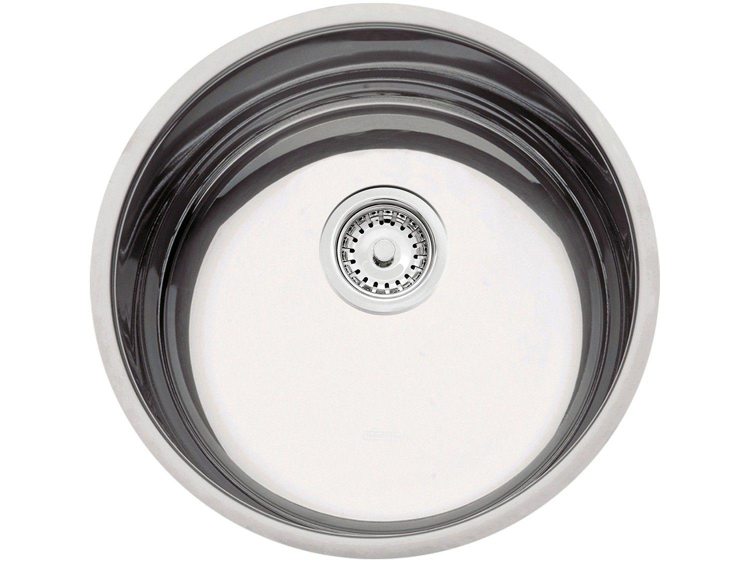 Cuba Simples de Embutir para Cozinha Tramontina - Inox Redonda 41x14cm Standard Luna