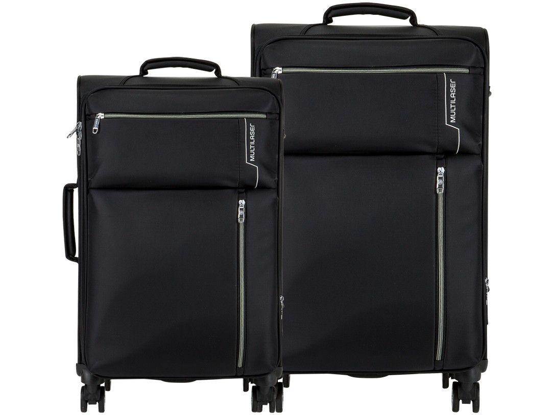Conjunto de Malas 2 Peças Multilaser Polie - Preta