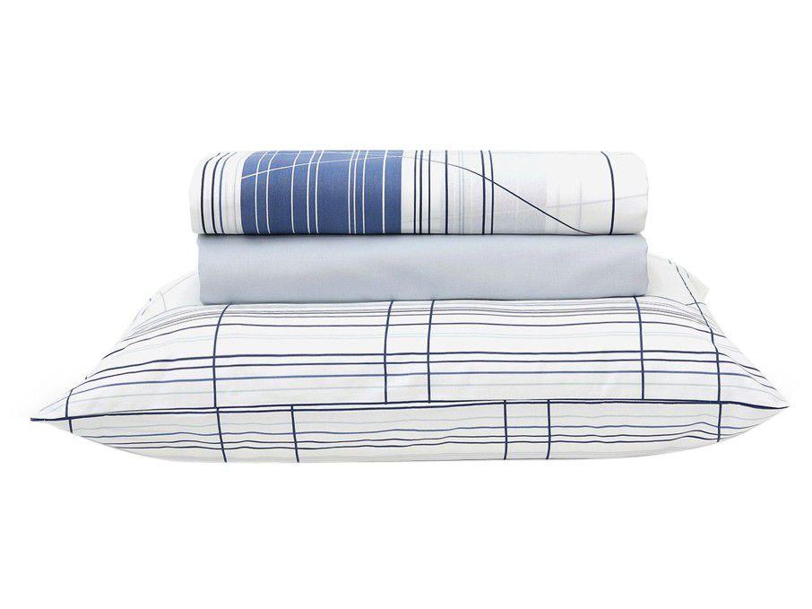 Jogo de Cama Casal 100% Algodão Santista - Home Design Graphic 4 Peças