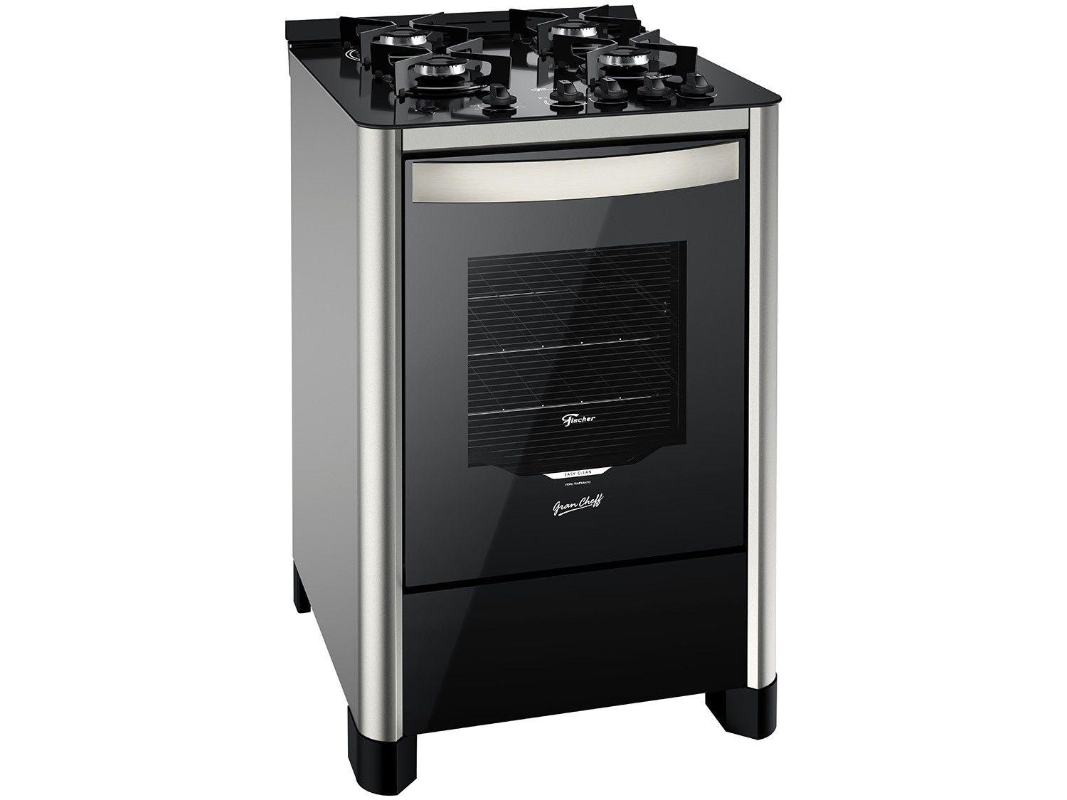 Fogão 4 Bocas Fischer Silver - Acendimento Automático 4Q Grand Cheff