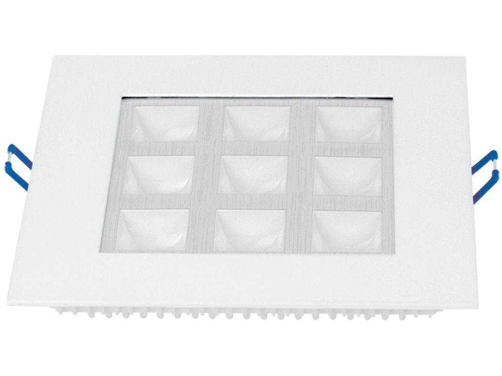 Spot de LED de Embutir Quadrado Branco Taschibra - TSGL 109