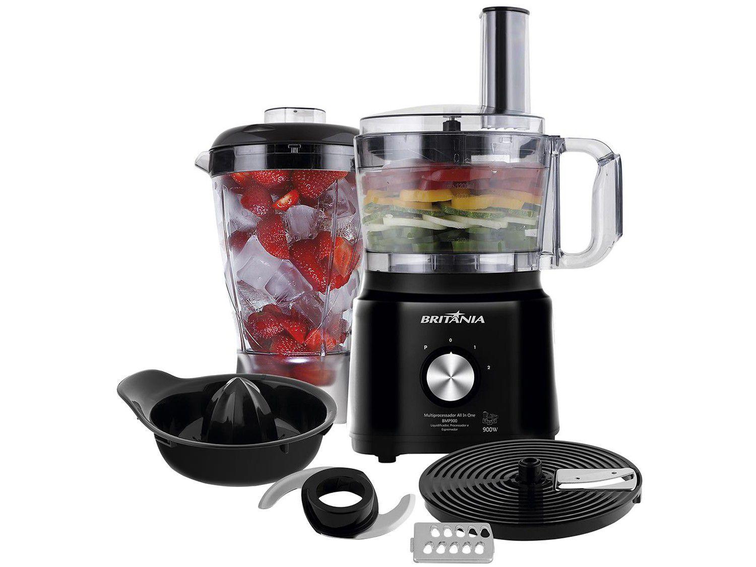 Multiprocessador de Alimentos Britânia Preto - BMP900P 900W