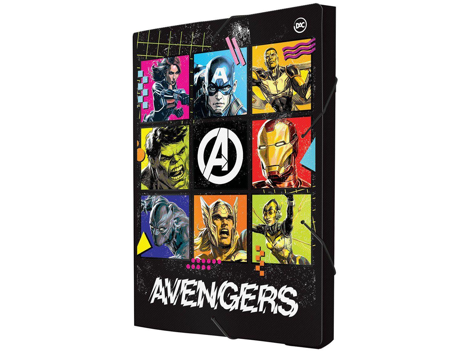 Pasta com Aba 23,2x33,2cm com Elástico DAC - Avengers 2526