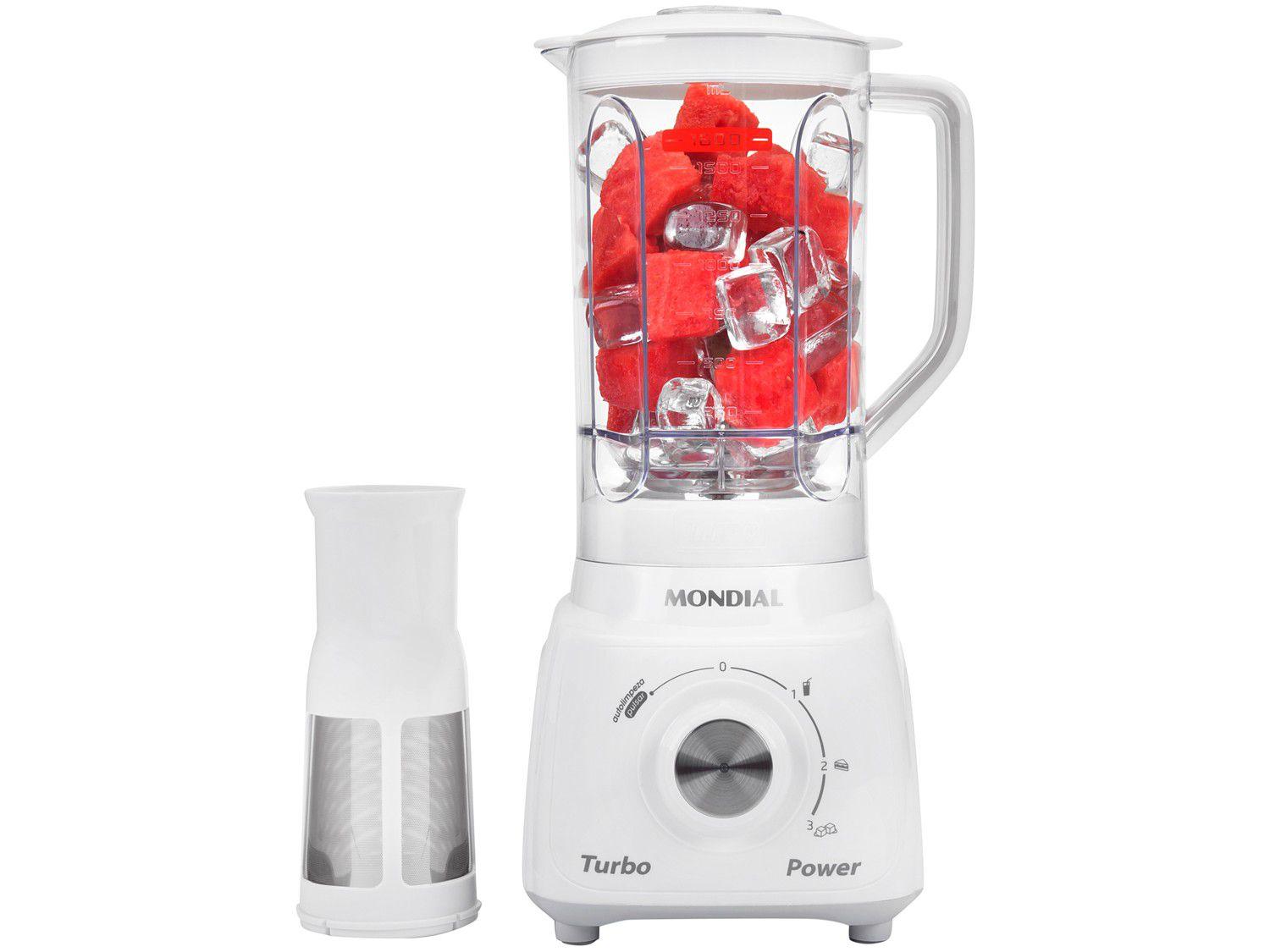 Liquidificador Mondial L-99-WG Branco e Cinza - com Filtro 3 Velocidades 500W