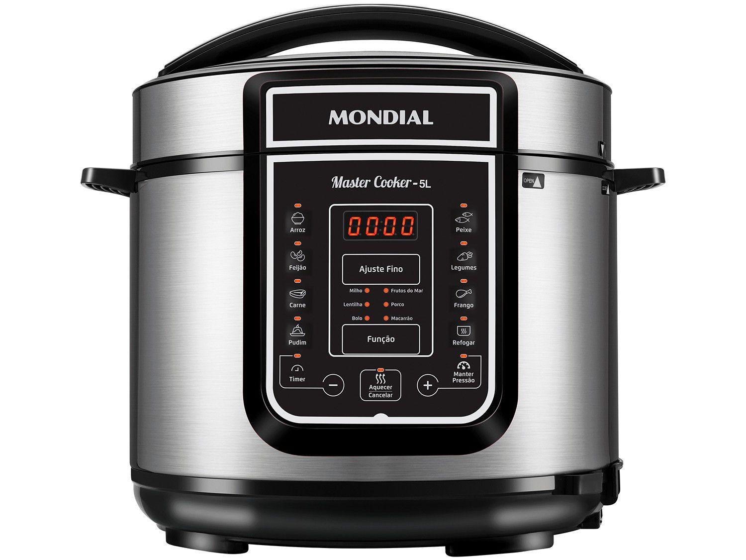 Panela de Pressão Elétrica Digital Mondial - Master Cooker Red PE-38 900W 5L Timer