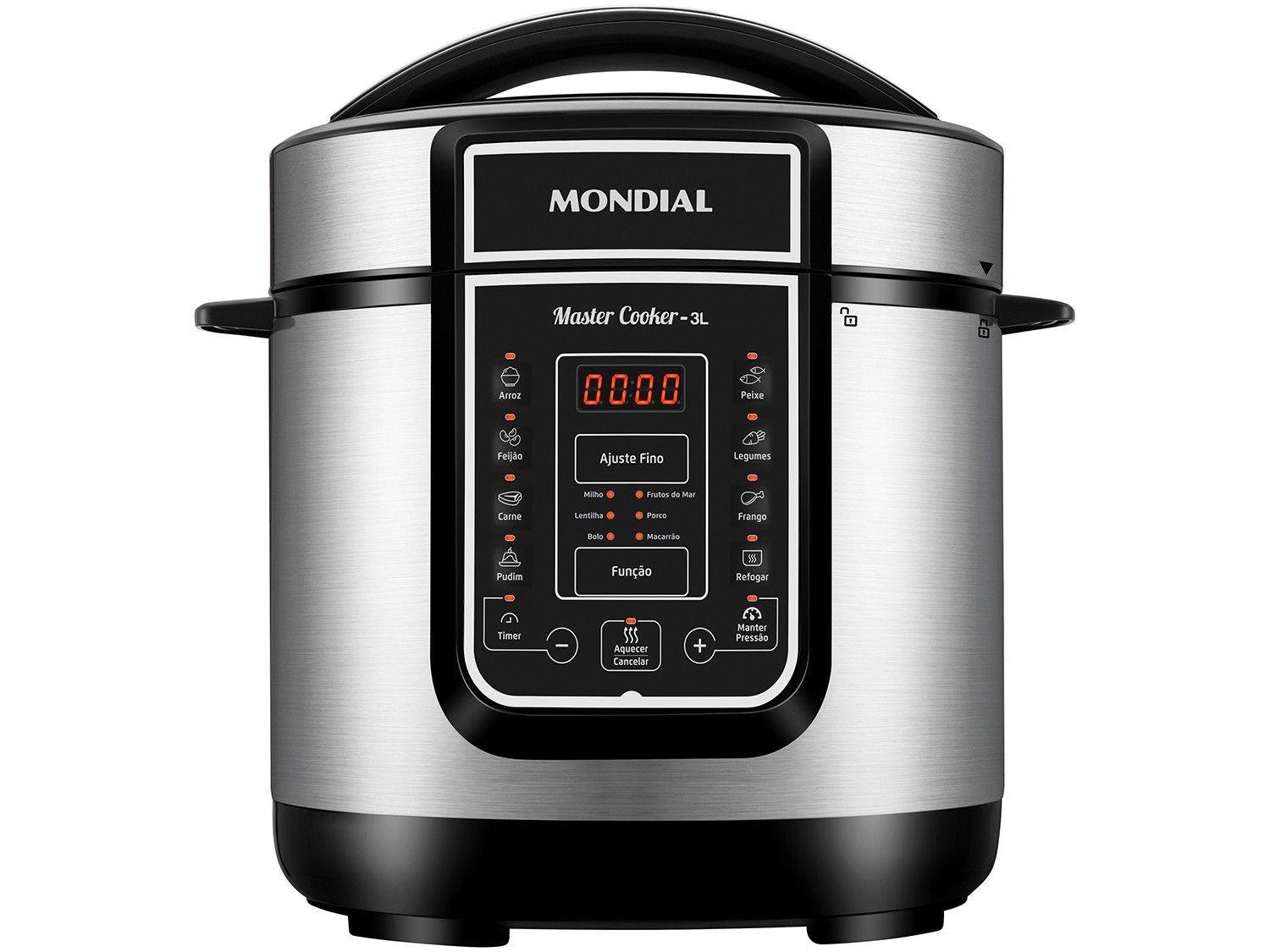 Panela de Pressão Elétrica Digital Mondial - Master Cooker Red PE-40 700W 3L Timer