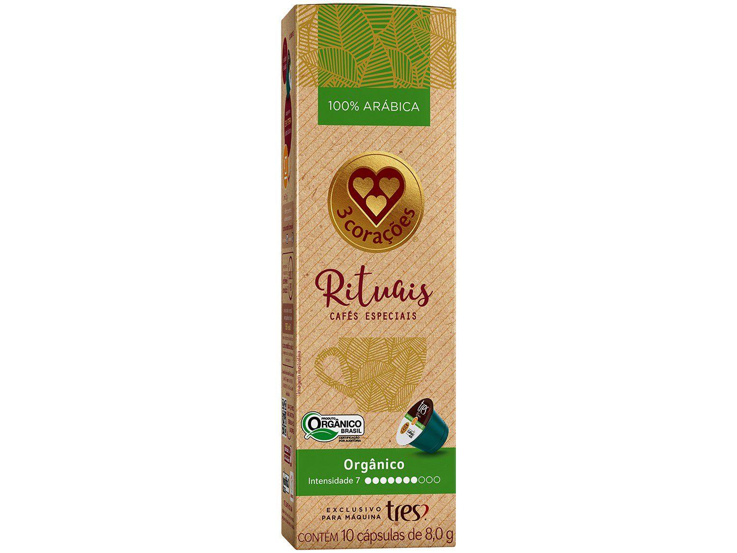 Cápsula de Café Espresso Orgânico Rituais TRES - 3 Corações 10 Cápsulas