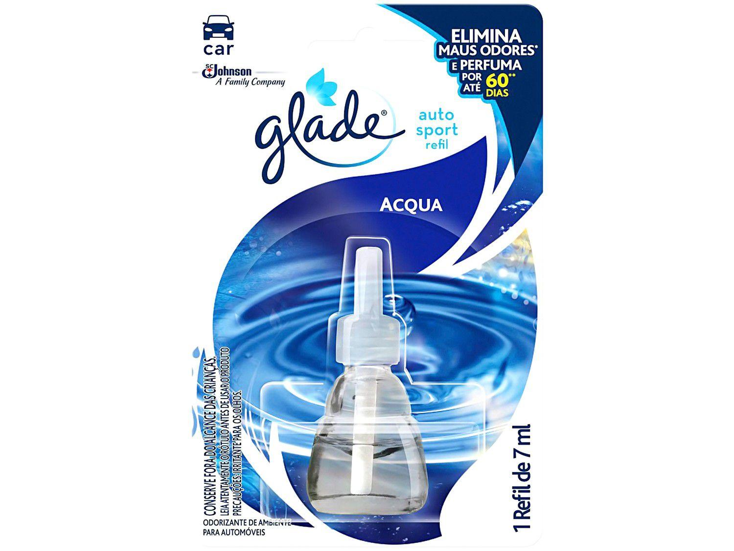 Odorizador de Carro Líquido Glade Auto Sport - Acqua Refil 7ml