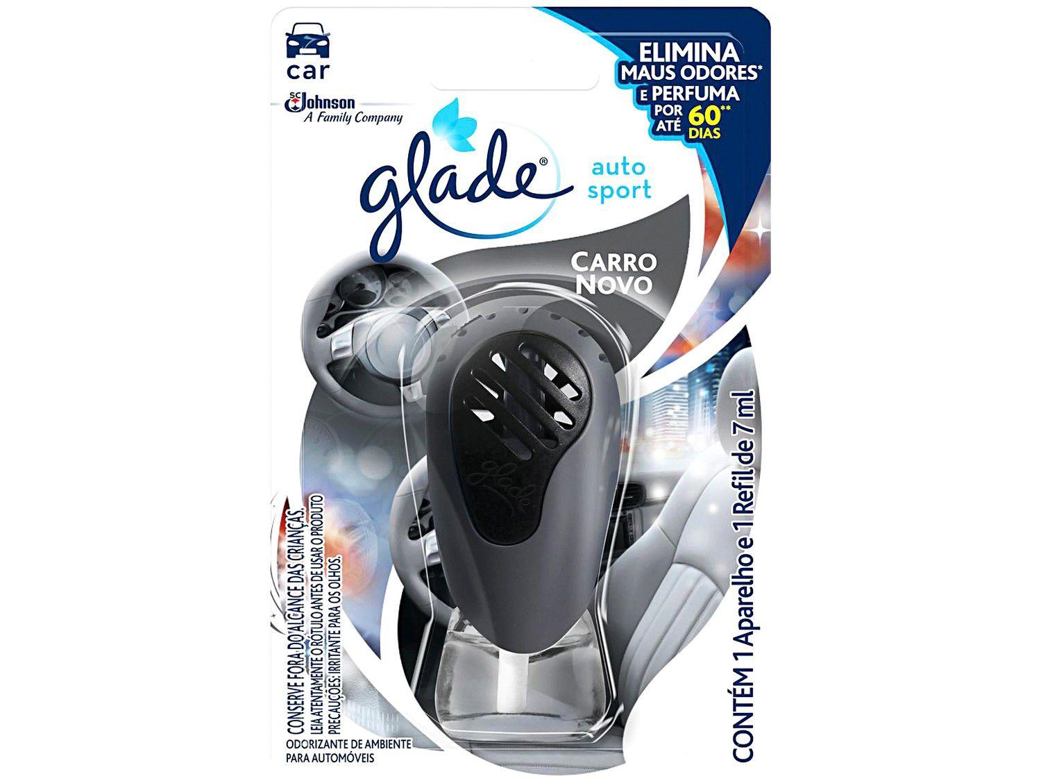 Odorizador para Carro Líquido Glade Auto Sport - Carro Novo Refil 7ml